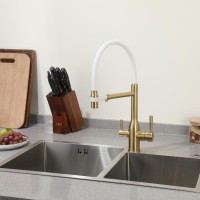 Смеситель для кухни Frap F4398-3 золотой сатин