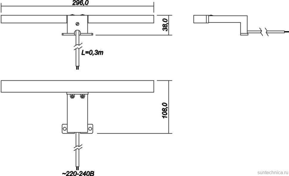 Светильник в ванную Style Line LED Fagus-2 IP44