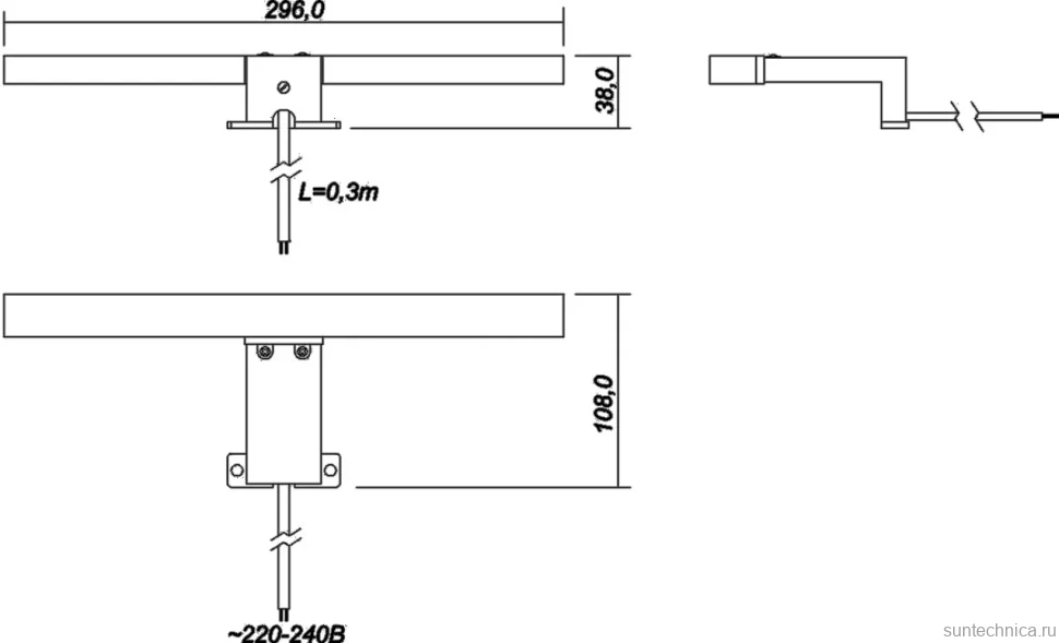 Светильник в ванную Style Line LED Fagus-2 IP44