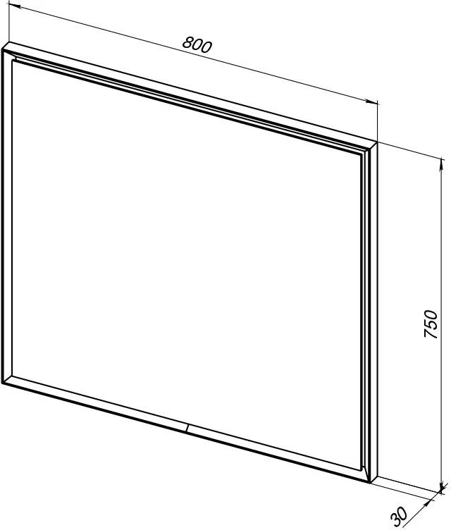 Зеркало Allen Brau Activity 80 с подсветкой, матовый антрацит