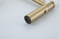 Смеситель для кухни Gappo G4098-23 с гибким изливом, золотой сатин