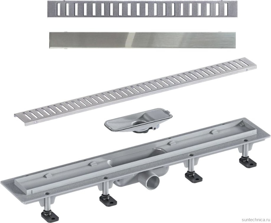 Душевой трап Good Door ТЛ00011 84,5x5,3 см, серый