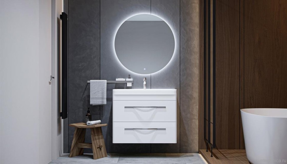 Тумба под раковину Velvex Jill 80 белая матовая