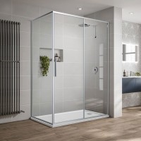 Душевой уголок Vincea Slim-U VSR-2SU9012CL 120x90 см, профиль хром, стекло прозрачное