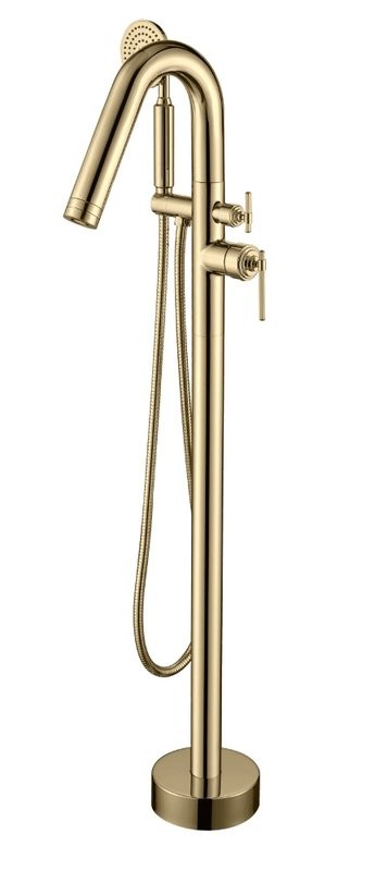 Напольный смеситель для ванны с душем Boheme Eterna 179-G С ВНУТРЕННЕЙ ЧАСТЬЮ, gold