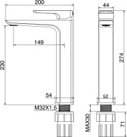 Смеситель для раковины Allen Brau Infinity 5.21002-31 чёрный матовый
