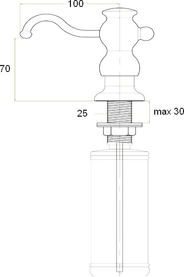 Дозатор для кухонной мойки Zorg ZR-25 черный
