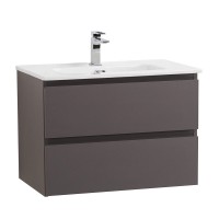 Мебель для ванной комнаты BelBagno Kraft 70 подвесная, матовая темно-серая, раковина bb700etl