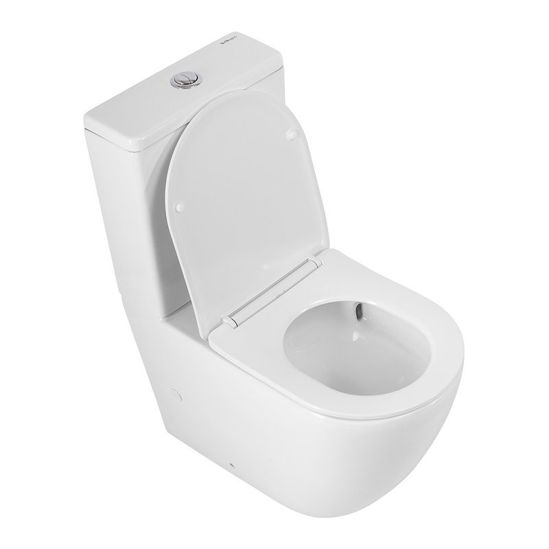 Унитаз-компакт напольный BelBagno Sfera-Tor BB2141CP-TOR/SC безободковый, крышка с микролифтом, бачок BB2141T