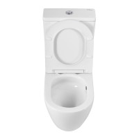 Унитаз-компакт напольный BelBagno Sfera-Tor BB2141CP-TOR/SC безободковый, крышка с микролифтом, бачок BB2141T