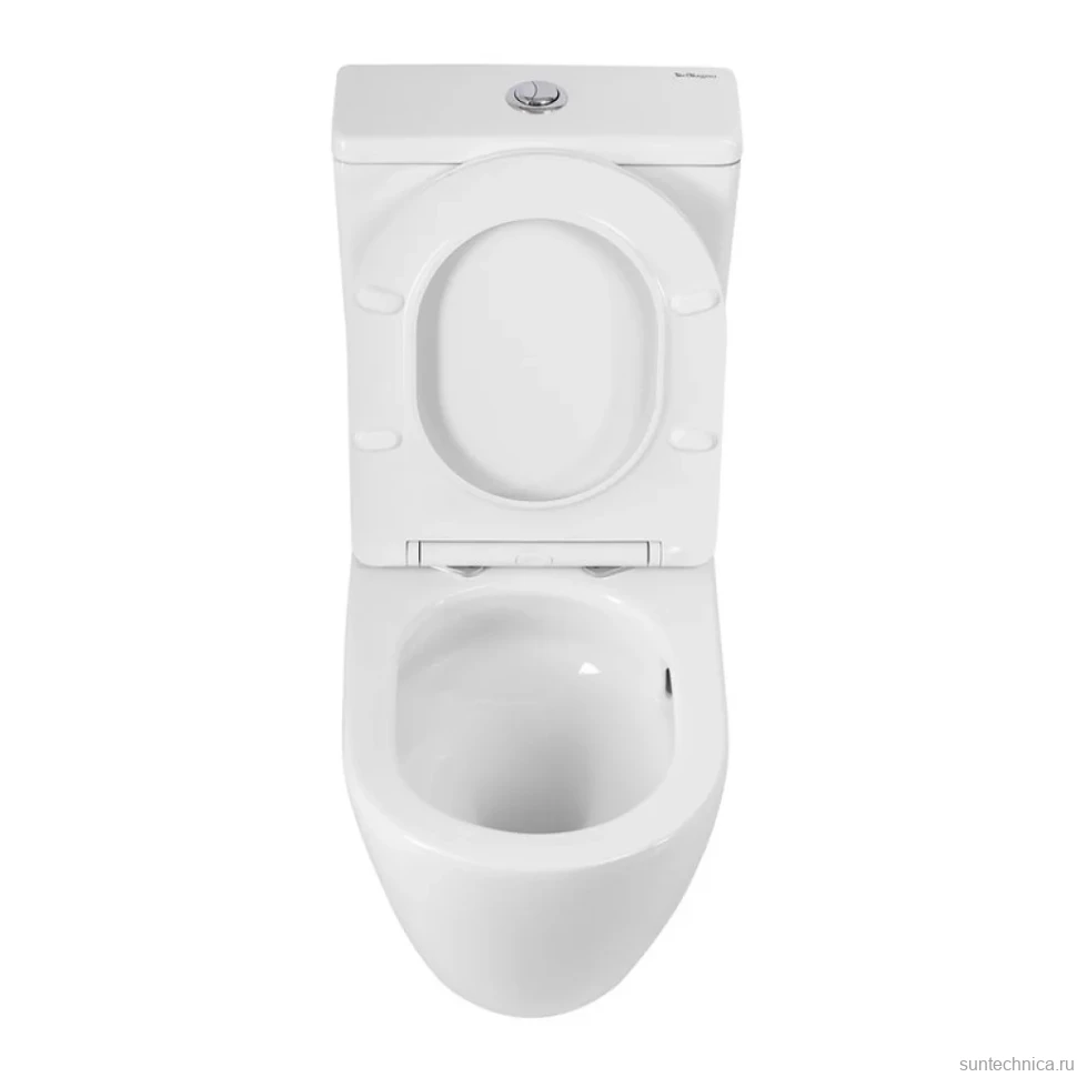 Унитаз-компакт напольный BelBagno Sfera-Tor BB2141CP-TOR/SC безободковый, крышка с микролифтом, бачок BB2141T