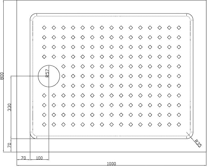 Поддон для душа Cezares Tray TRAY-A-AH-100/80-15-W 100x80, с сифоном
