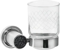 Стакан Boheme Royal Cristal Black подвесной, хром Стакан Boheme Royal Cristal Black подвесной, хром