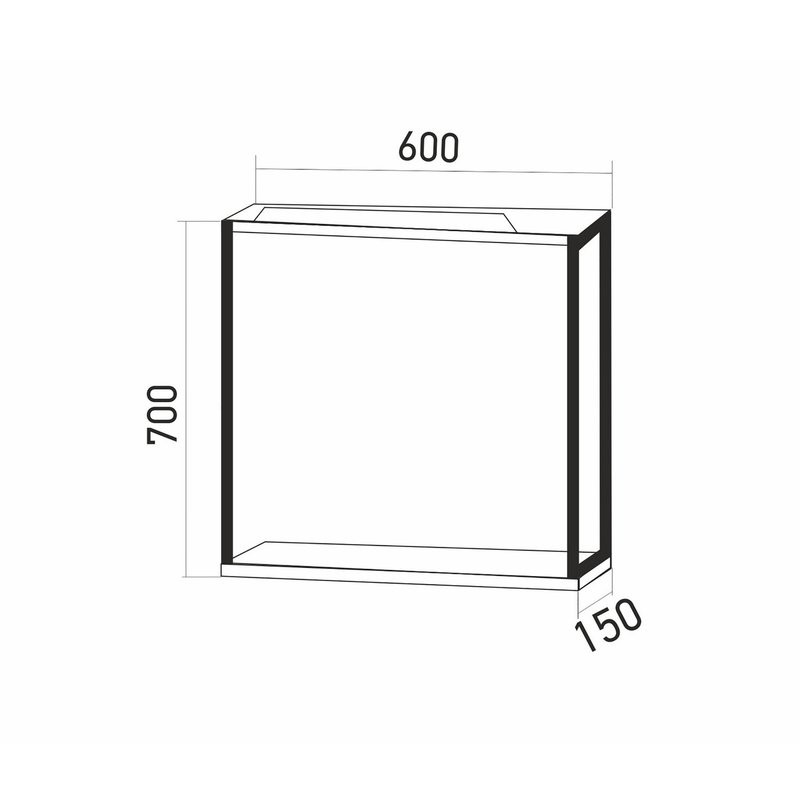 Зеркальный шкаф "БРУКЛИН" 60 Дуб Бунратти с подсветкой ЛОФТ (ЛДСП)