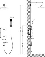 Душевой комплект Timo Tetra-Thermo SX-0179/03SM черный, С ВНУТРЕННЕЙ ЧАСТЬЮ