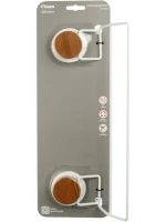 Полотенцедержатель Fixsen Magic White FX-47002 двойной, белый