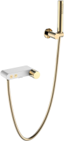 Смеситель для ванны с душем Boheme Stick 123-WG white diamond gold Смеситель для ванны с душем Boheme Stick 123-WG white diamond gold