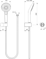 Душевой комплект Ideal Standard Ceratherm BD006XC С ВНУТРЕННЕЙ ЧАСТЬЮ