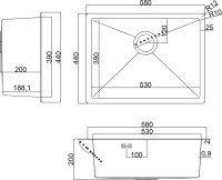 Мойка кухонная Steel Hammer SH 5844 BRONZE бронза Мойка кухонная Steel Hammer SH 5844 BRONZE бронза