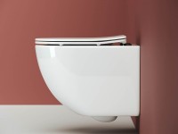 Комплект Унитаз подвесной Ceramicanova Forma CN3009 безободковый, с микролифтом + Инсталляция Envision CN1002CH + Кнопка Flat, хром