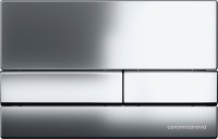 Комплект Унитаз подвесной Ceramicanova Forma CN3009 безободковый, с микролифтом + Инсталляция Envision CN1002CH + Кнопка Flat, хром