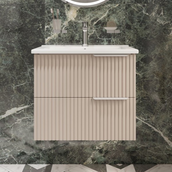 Тумба с раковиной STWORKI Хаммель 65 бежевая