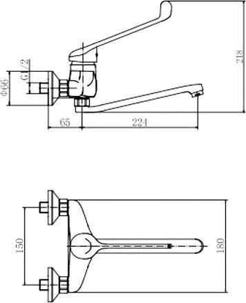 Смеситель для раковины Fashun A4654 хром