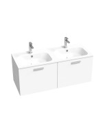 Тумба с раковиной Ravak Chrome II SD 120 глянцевая белая, ручки хром 152 мм