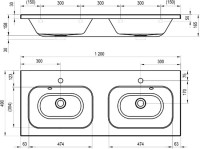 Тумба с раковиной Ravak Chrome II SD 120 глянцевая белая, ручки хром 152 мм
