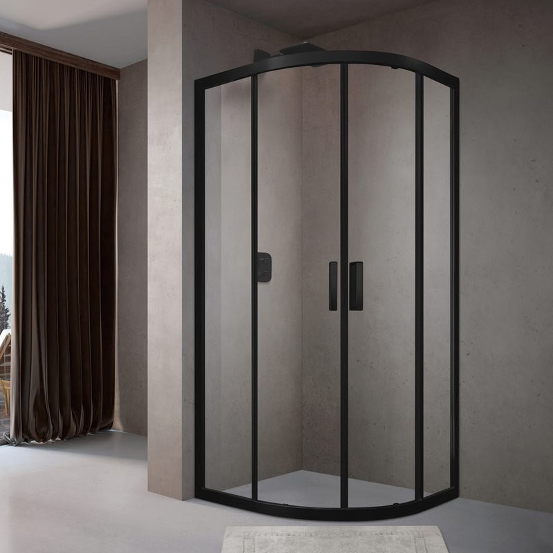 Душевой уголок Terminus Соренто 06 6ES100х100B 100х100, черный