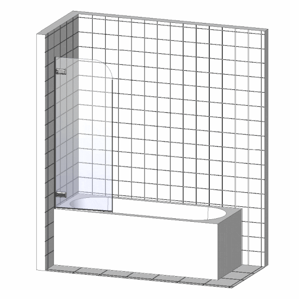 Шторка на ванну Ravak CVS1-80 R Transparent, профиль белый