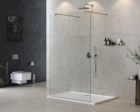 Душевая перегородка Cezares Liberta -L-2-130-120-C-Cr профиль хром, стекло прозрачное