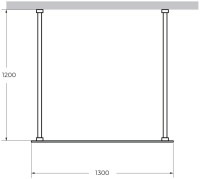 Душевая перегородка Cezares Liberta -L-2-130-120-C-Cr профиль хром, стекло прозрачное