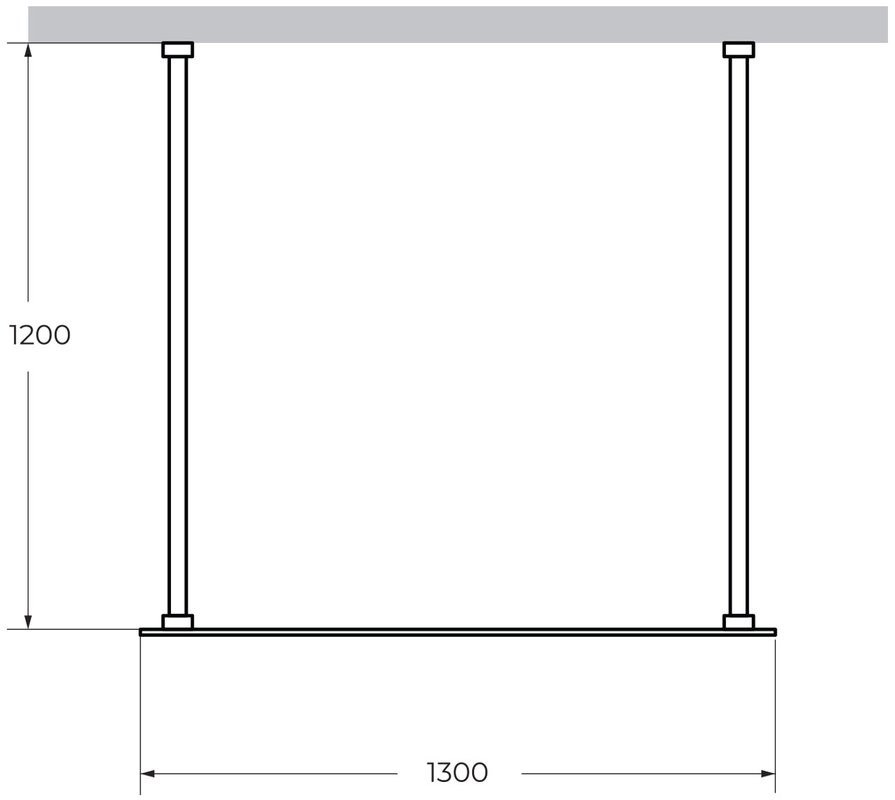 Душевая перегородка Cezares Liberta -L-2-130-120-C-Cr профиль хром, стекло прозрачное