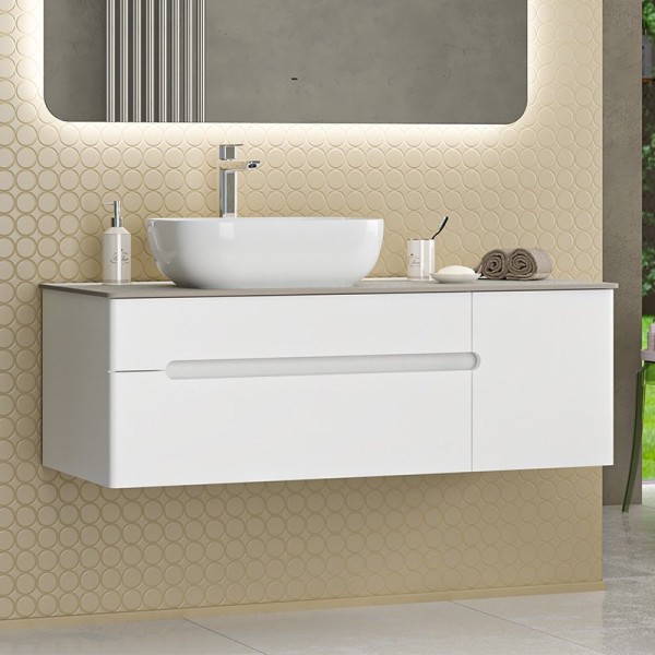 Тумба с раковиной Misty Роял 120 белая