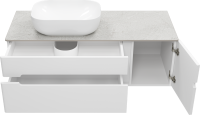 Тумба с раковиной Misty Роял 120 белая