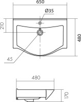 Мебель для ванной комнаты STWORKI Хельсинки 65 , белая, подвесная (комплект, гарнитур)