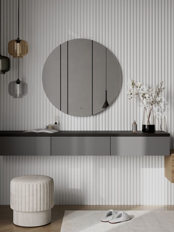 Зеркало круглое CONTINENT Ledh Ajour 100 см, сенсорное, с теплой подсветкой