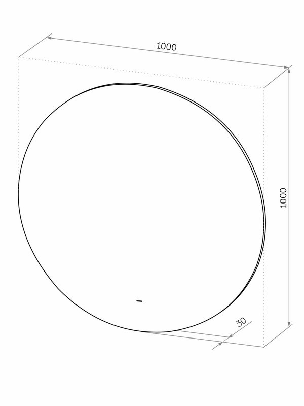 Зеркало круглое CONTINENT Ledh Ajour 100 см, сенсорное, с теплой подсветкой
