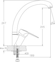 Смеситель для кухни Haiba HB04 HB4104