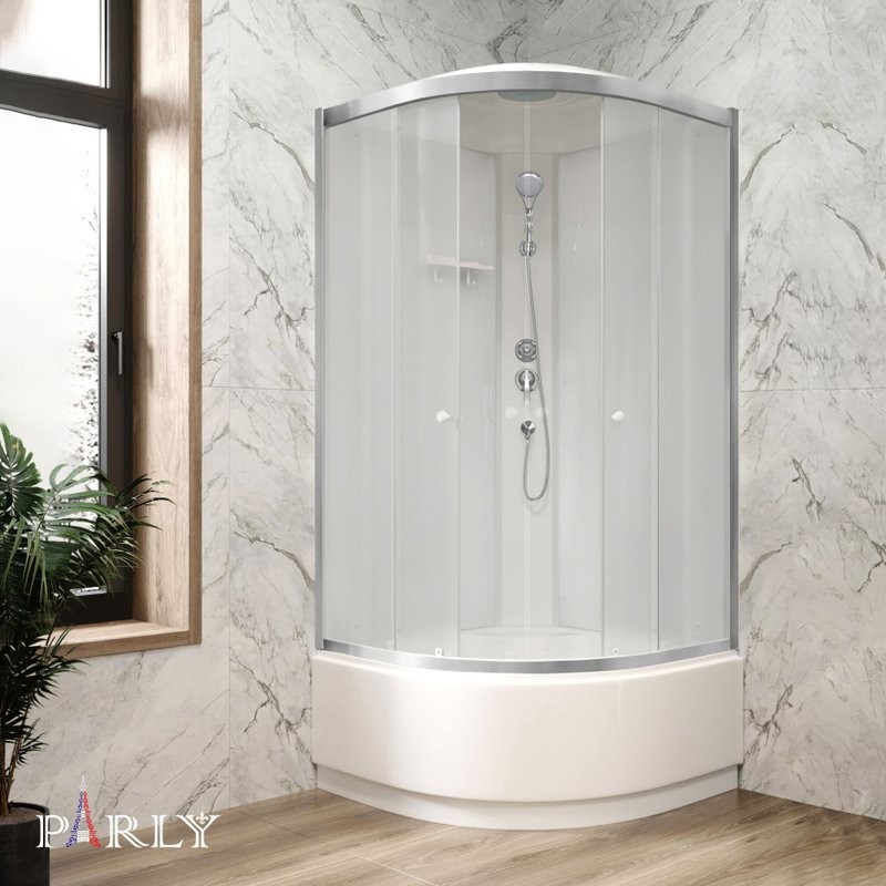 Душевая кабина Parly BETT921 90х90, с высоким поддоном, профиль матовый хром, стекло матовое