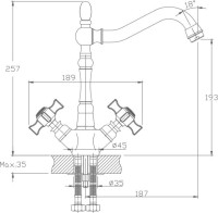 Смеситель для кухни Haiba HB24 HB4324