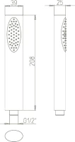Душевая лейка Paini Ovo 86CR155 Душевая лейка Paini Ovo 86CR155