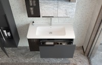 Мебель для ванной комнаты STWORKI Готланд 100 антрацит матовый