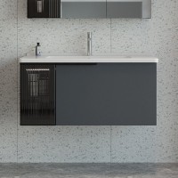 Мебель для ванной комнаты STWORKI Готланд 100 антрацит матовый