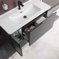 Мебель для ванной комнаты STWORKI Готланд 100 антрацит матовый