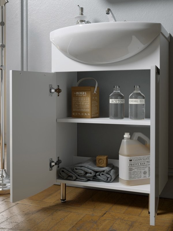 Мебель для ванной комнаты Alavann Monaco 55 напольная, белая