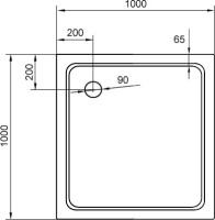 Поддон для душа Cezares Tray SMC TRAY-M-A-100-35-W