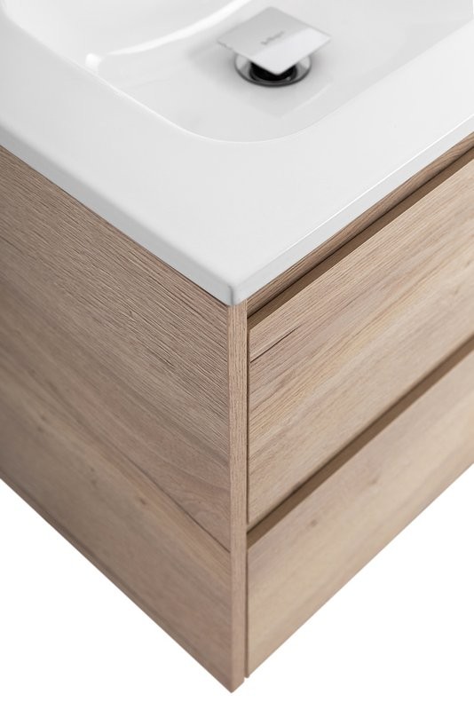 Тумба с раковиной BelBagno Kraft 120 для двоих, 2 ящика, rovere galifax bianco
