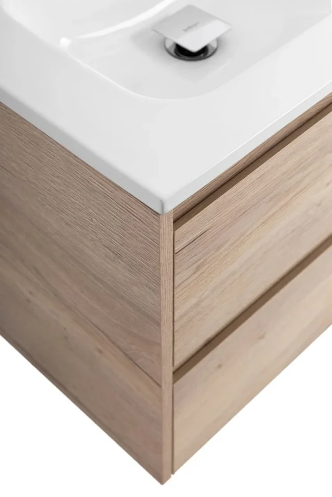 Тумба с раковиной BelBagno Kraft 120 для двоих, 2 ящика, rovere galifax bianco